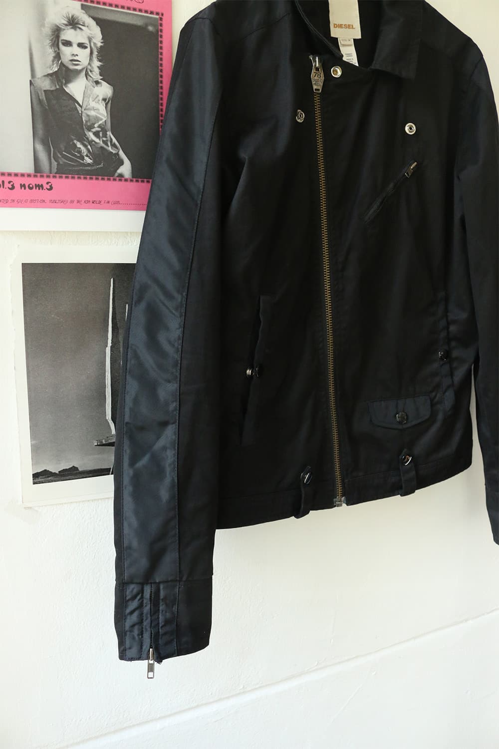 디젤 블랙 바이커 자켓 상품이미지8
