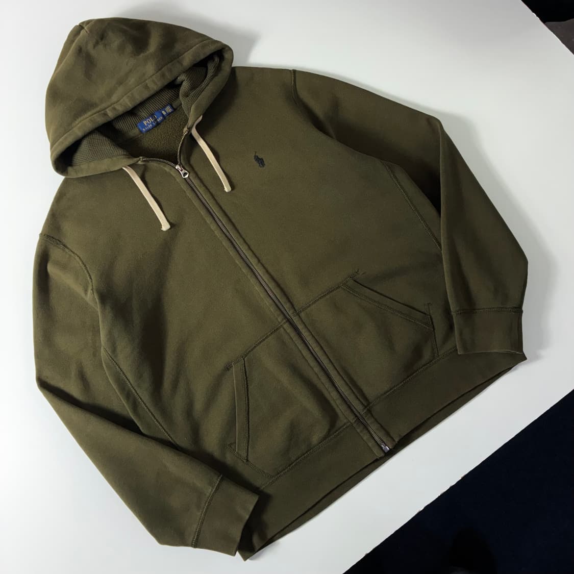 Polo  폴로 랄프로렌 자수 코튼 카키 후드집업  상품이미지2
