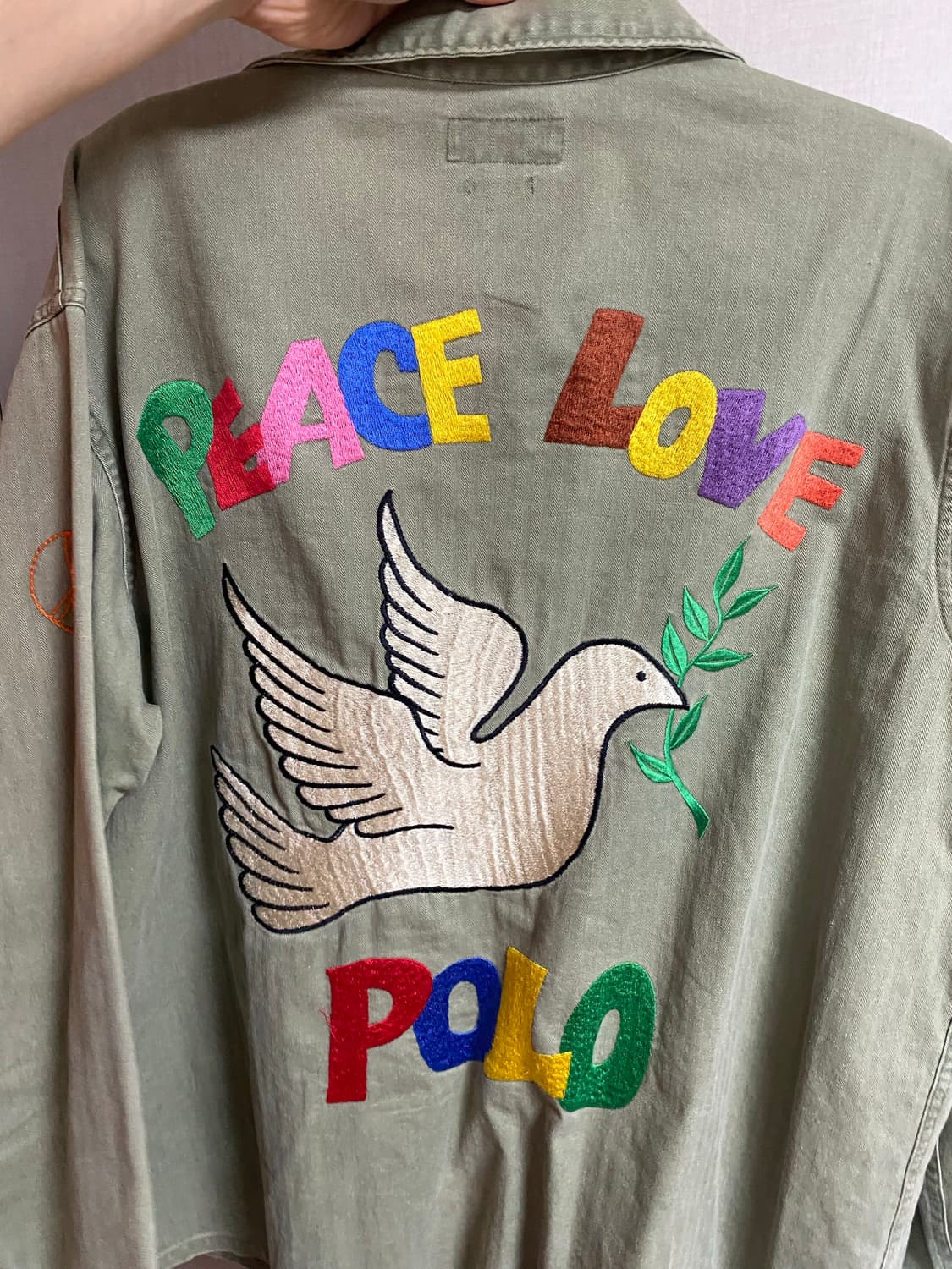 폴로 랄프로렌 피스러브 밀리터리 셔츠 자켓 M사이즈 상품이미지2