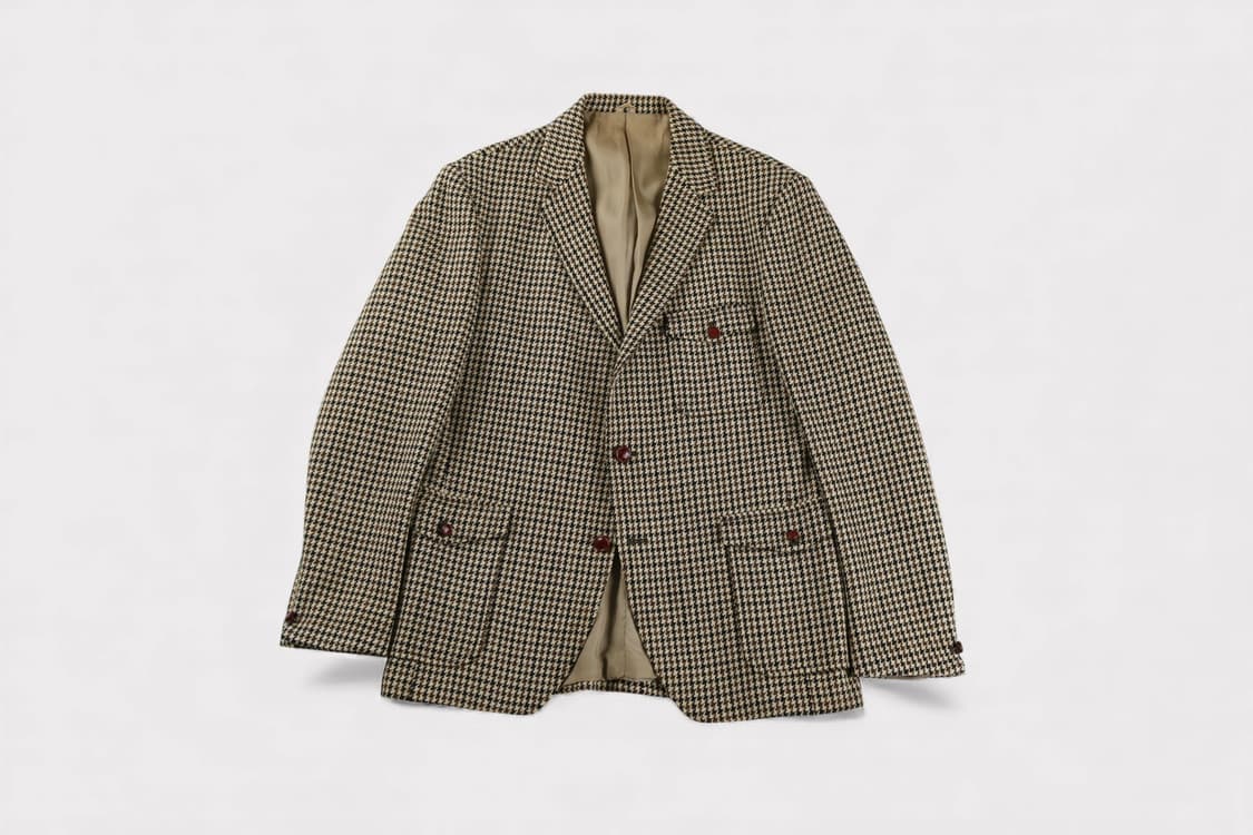 [L] 빈티지 잉글랜드 하운드체크 울자켓 상품이미지1