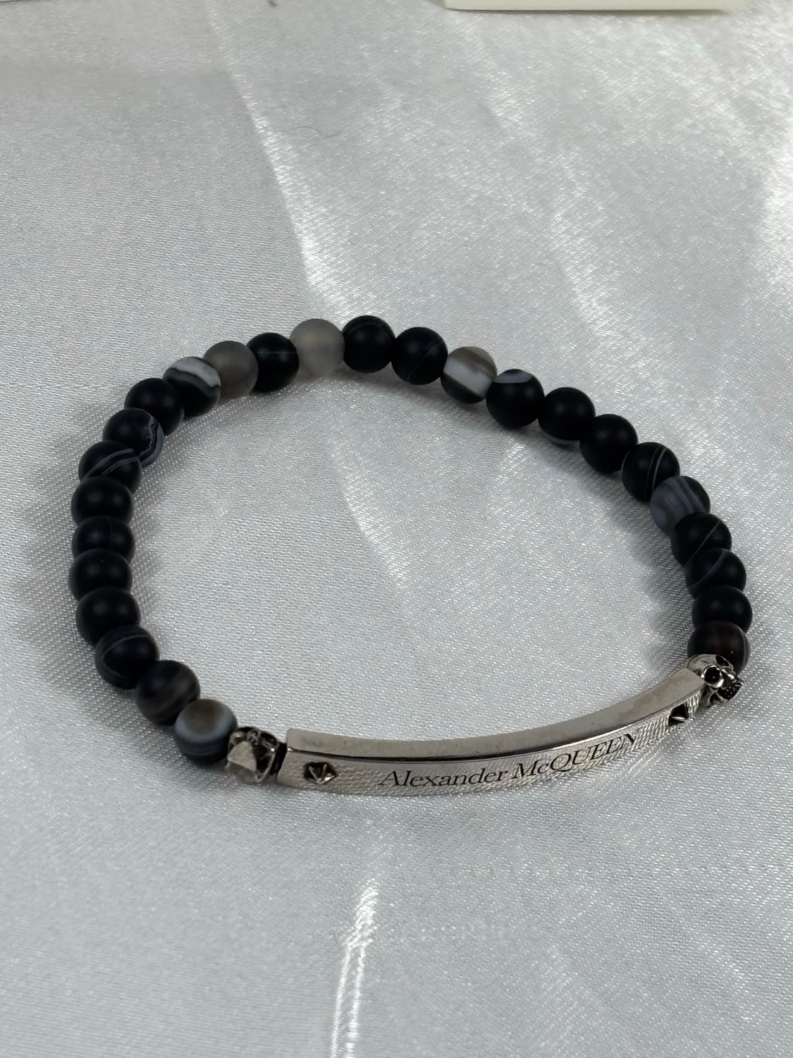 (정품)알렉산더맥퀸 실버로고 스컬팔찌 상품이미지6