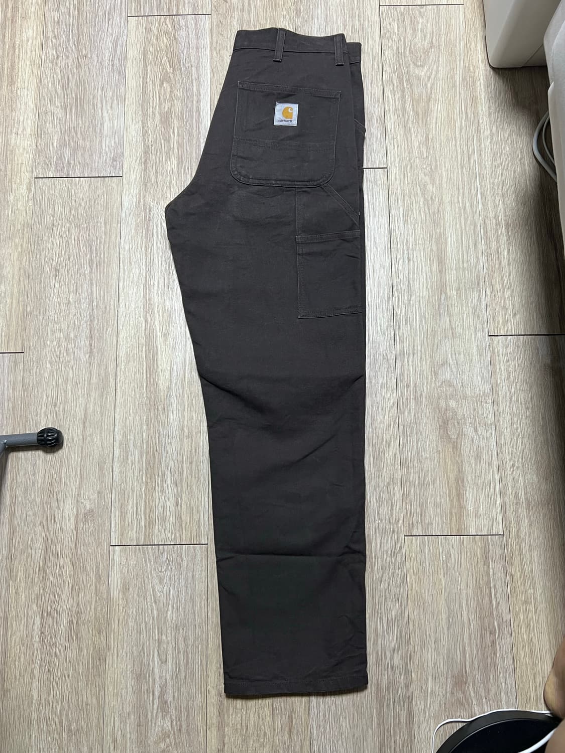 칼하트 wip 더블니 팬츠 토바코 리지드 다크브라운 32사이즈 상품이미지2