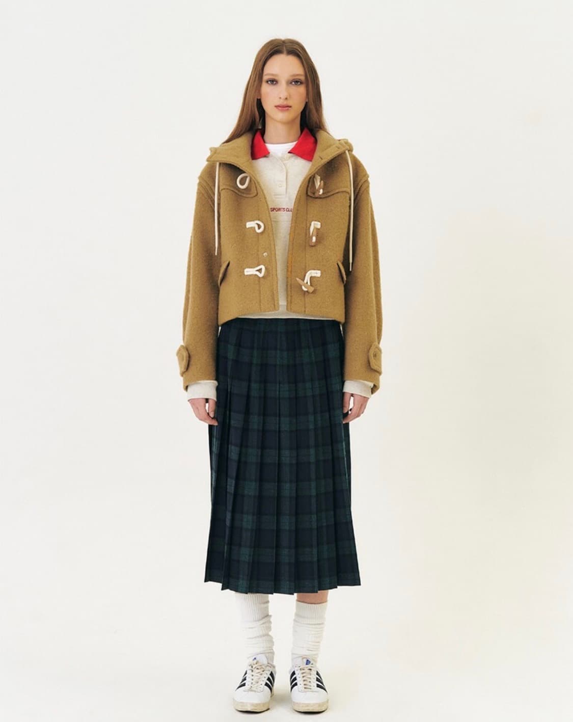 차정원착용:)그로브(GROVE) 크롭 더플 코트-베이지 상품이미지4