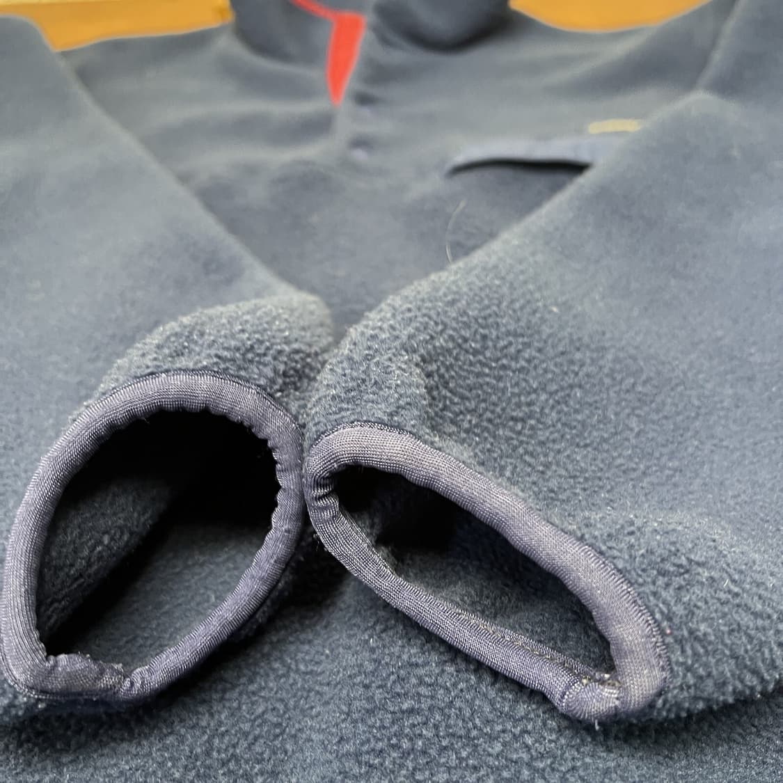 90s 파타고니아 신칠라 스냅-T 네이비/레드 자메이카 상품이미지7