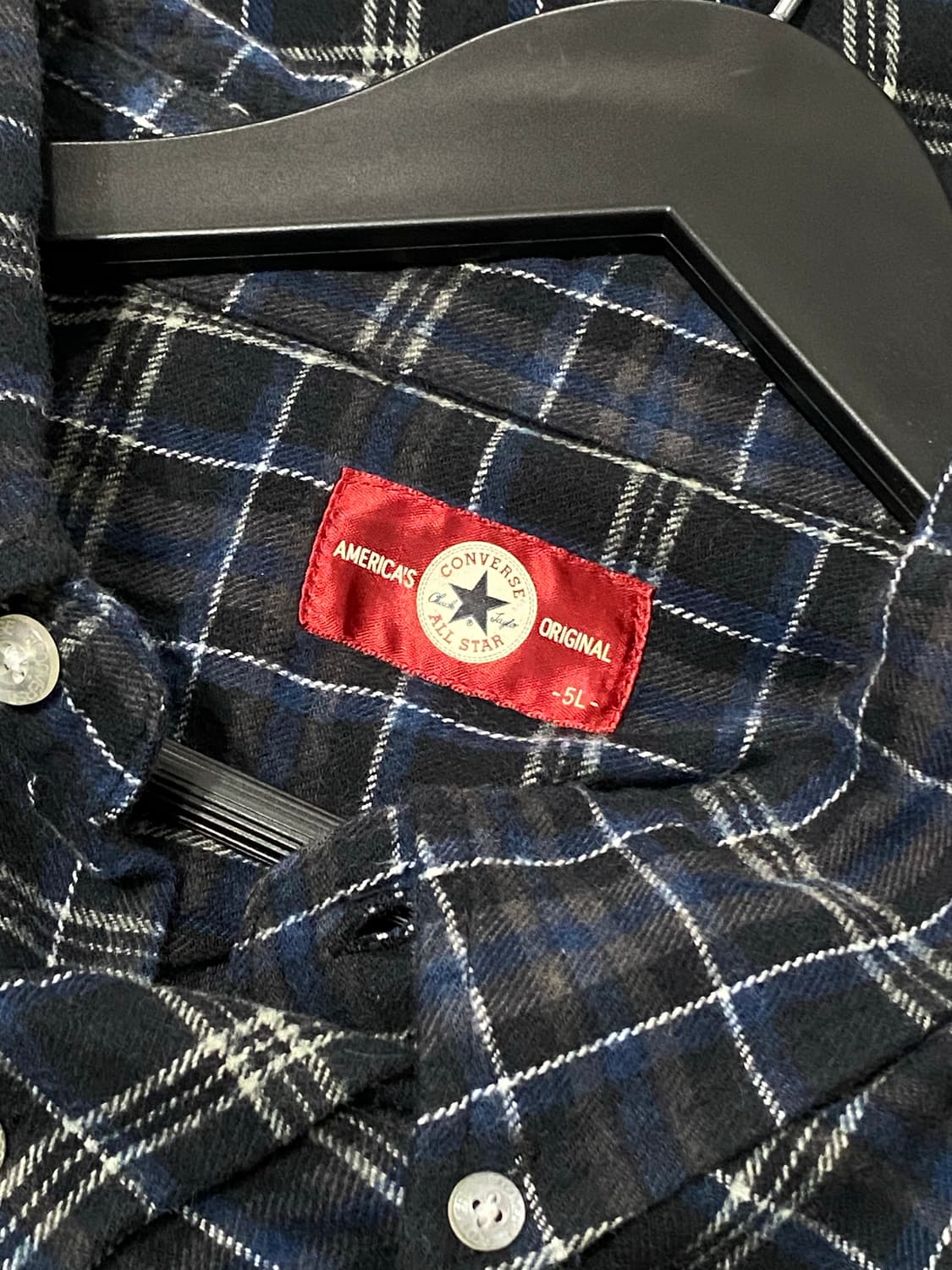 Converse 네이비 타탄체크 셔츠 상품이미지7