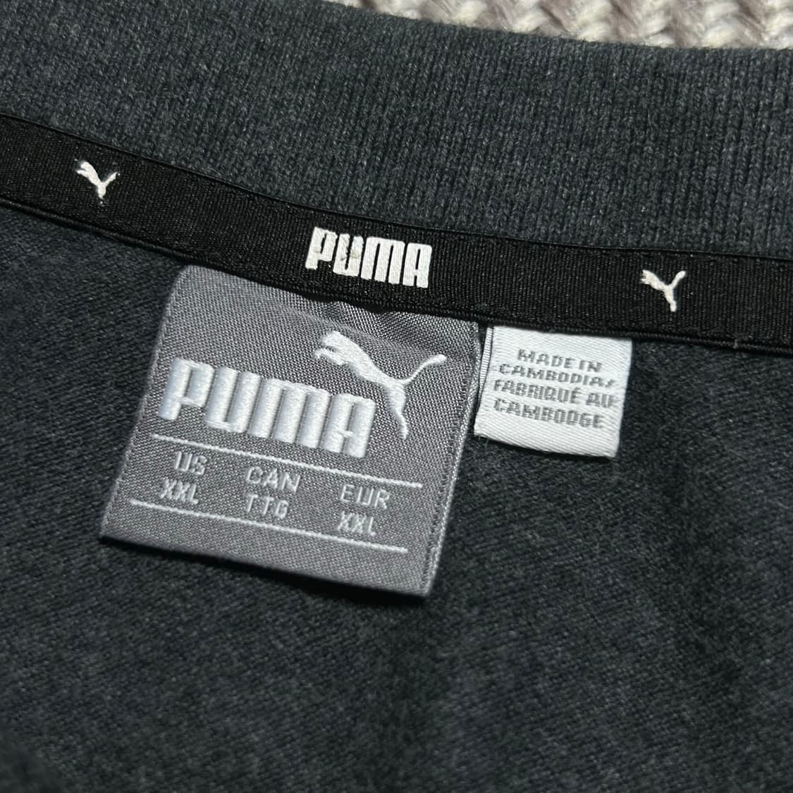 [2XL] Puma 푸마 다크그레이 코튼 반팔 카라티 상품이미지3
