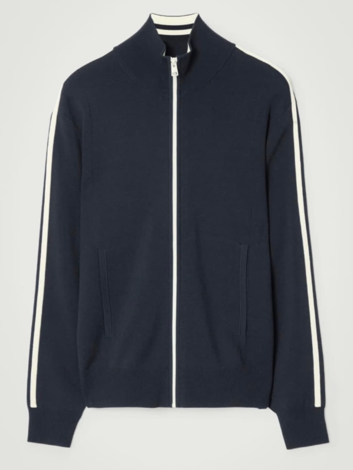 cos 컨트래스트 스트라이프 니티드 트랙 재킷 상품이미지3