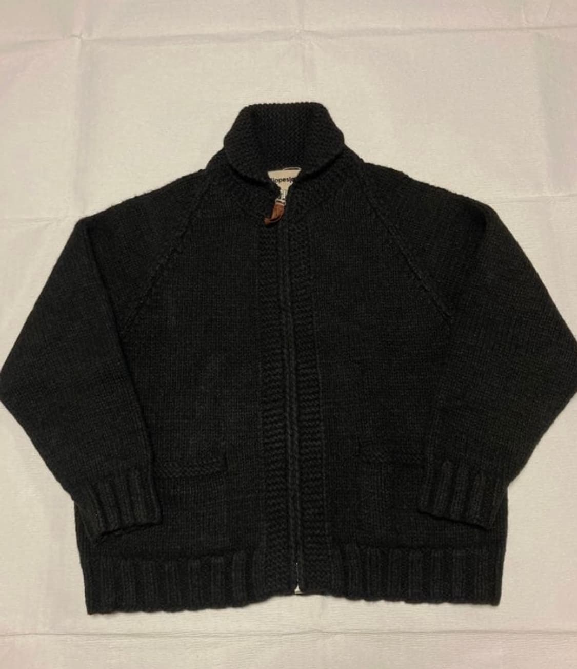 슬로프슬로우 핸드니팅 코위챤 스웨터 블랙 상품이미지3