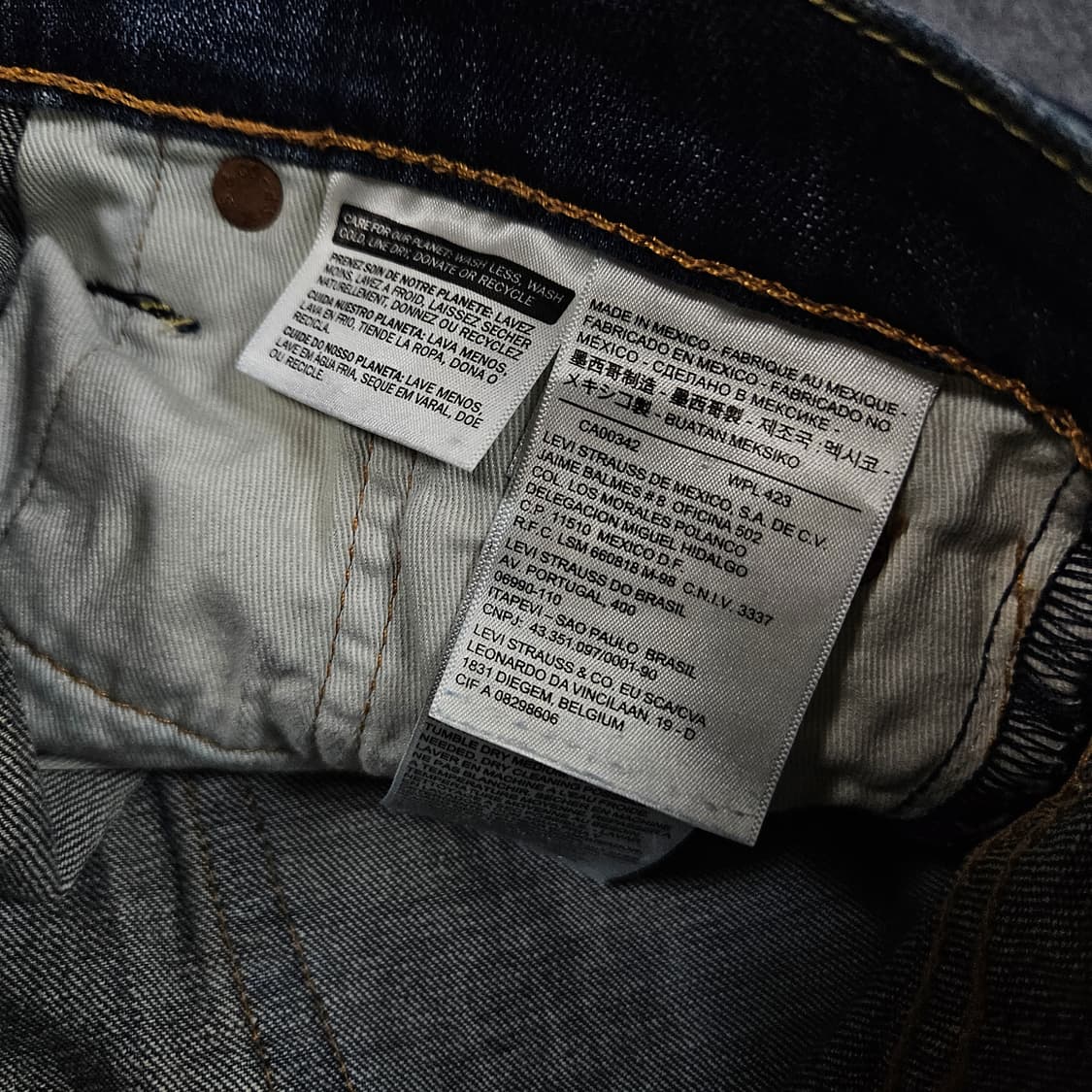 리바이스 513 W72 L86 데님 팬츠(급처) 상품이미지5