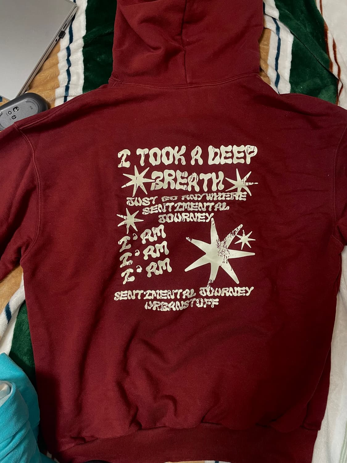 어반스터프 원 스크립트 후디 후드티 버건디 M 상품이미지1