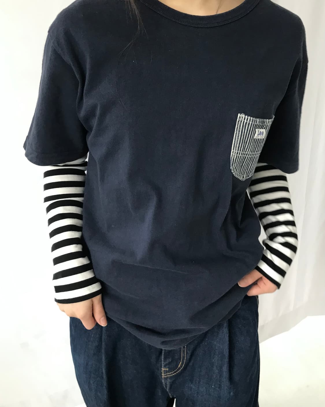 Lee 스트라이프 포켓 티셔츠  상품이미지3