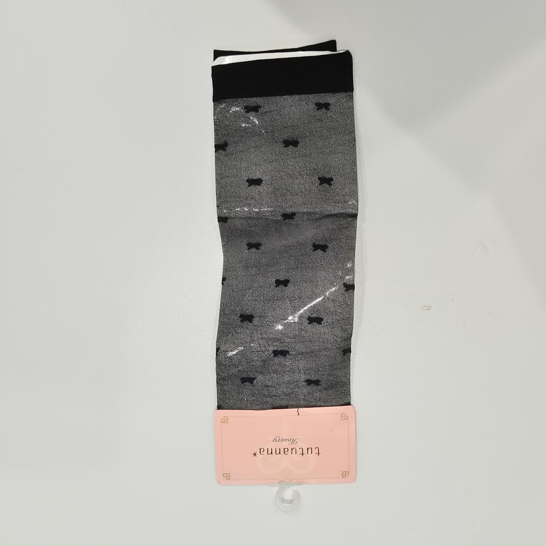 tutuanna 리본 패턴 시스루 하이삭스 상품이미지2