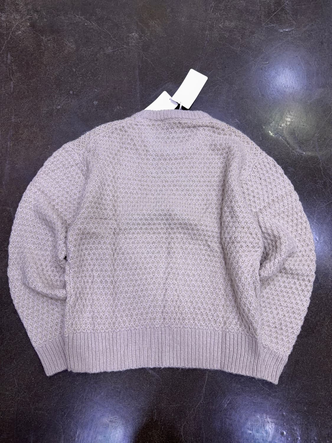 르마드 투톤 와플 울 라운드 니트 스웨터 3 사이즈 상품이미지6