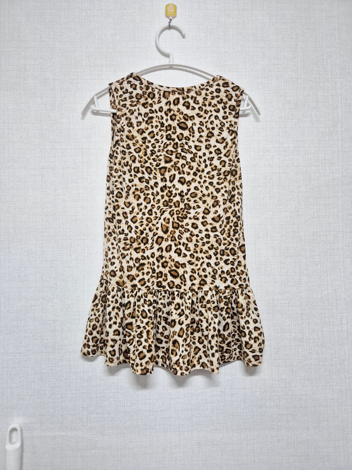 유아동 레오파드 패턴 프릴 민소매 원피스 상품이미지2