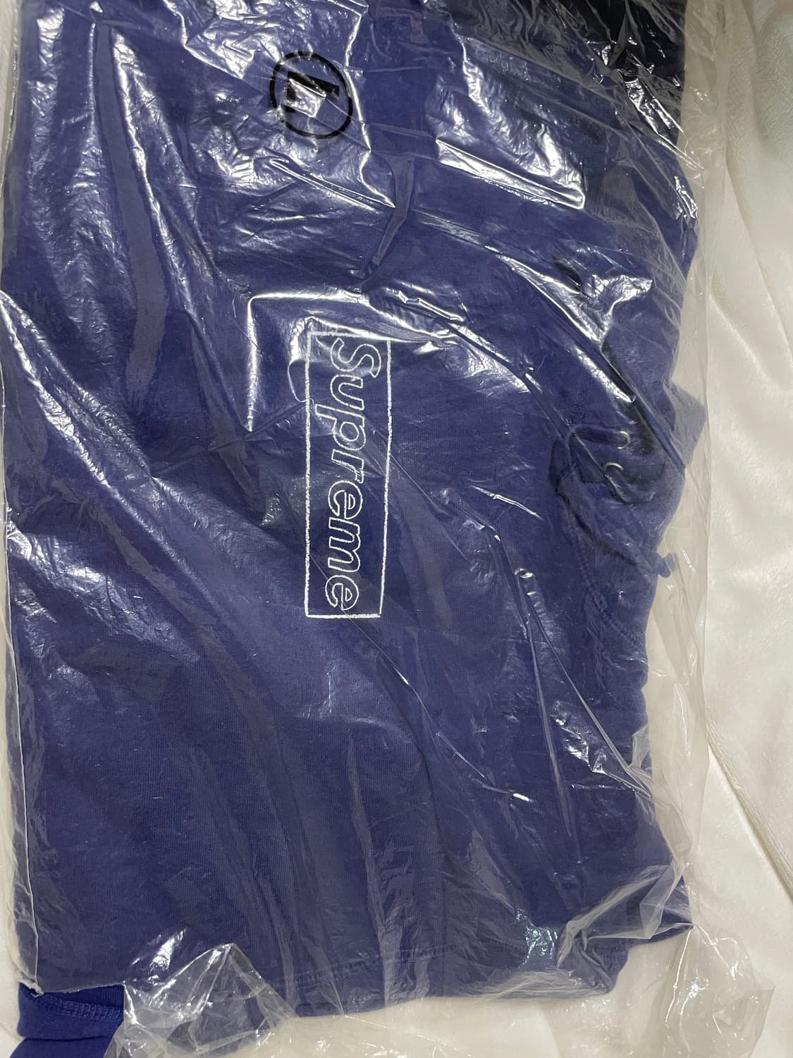 [L]슈프림x카우스 박스로고 후드 네이비 상품이미지2