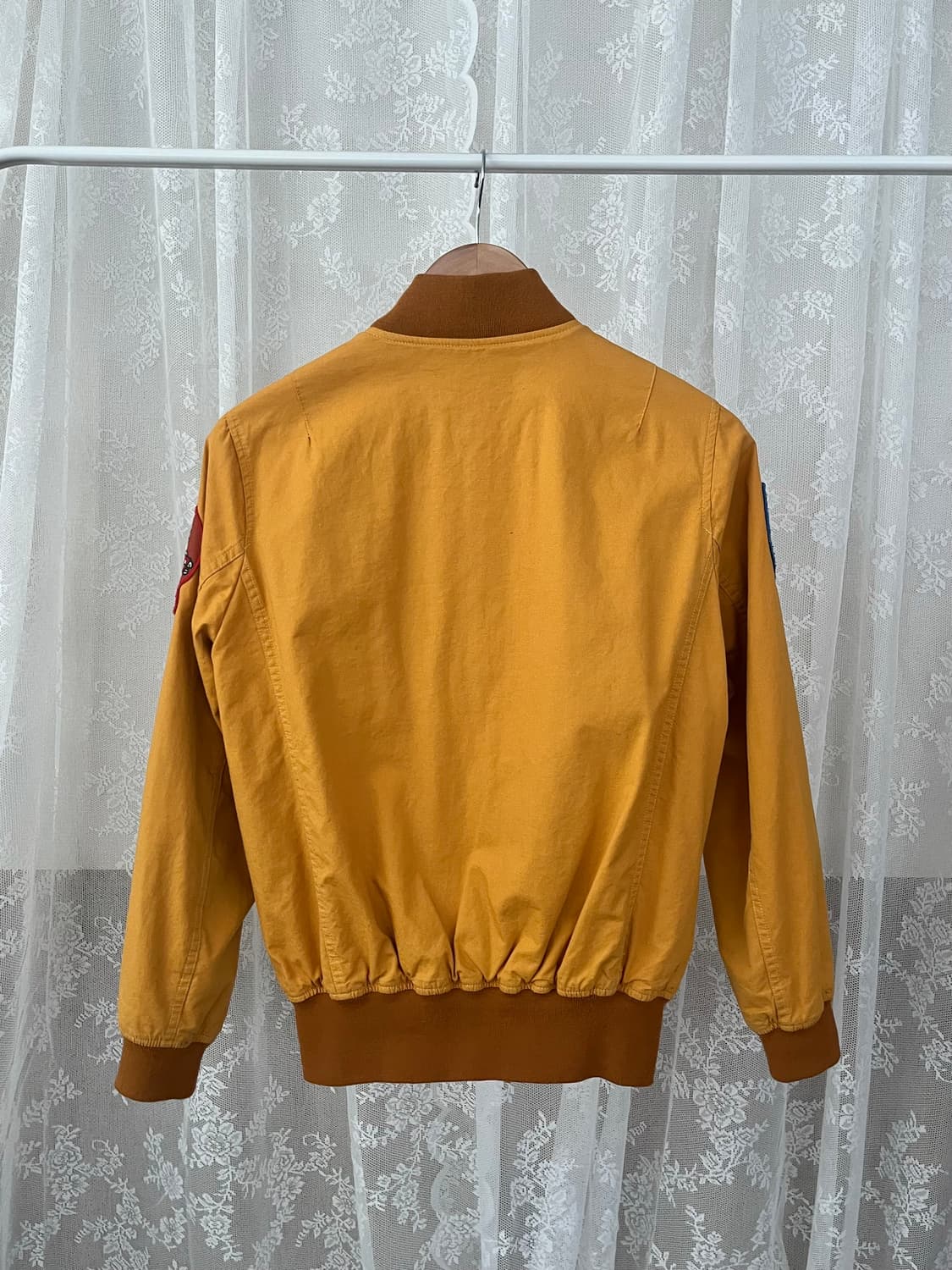 XS) 쇼트 Schott 코튼 봄버 자켓 머스타드 상품이미지2