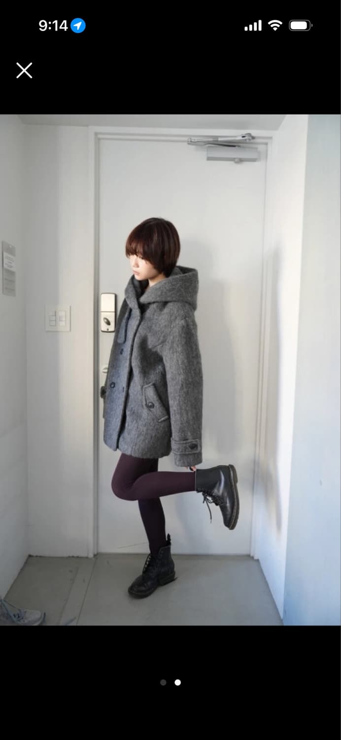 인앤양인 하모니 미야 코트 차콜 상품이미지1