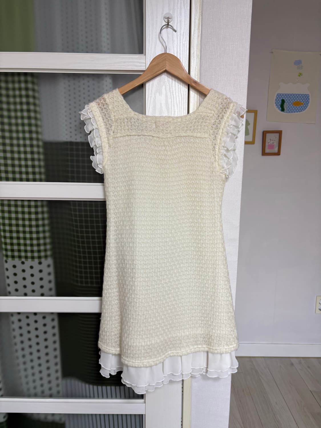 아이보리 프릴 니트 원피스  상품이미지8