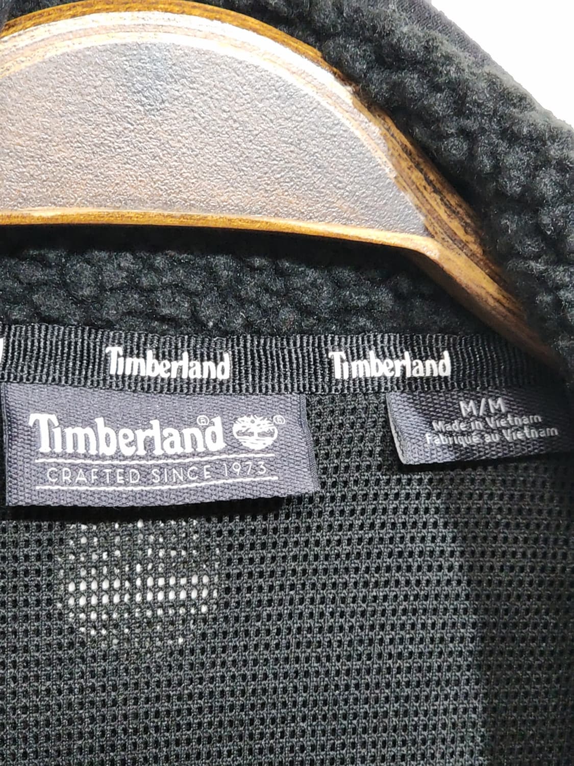 (M) 팀버랜드 플리스 점퍼 블랙 뽀글이 후리스 자켓  상품이미지3