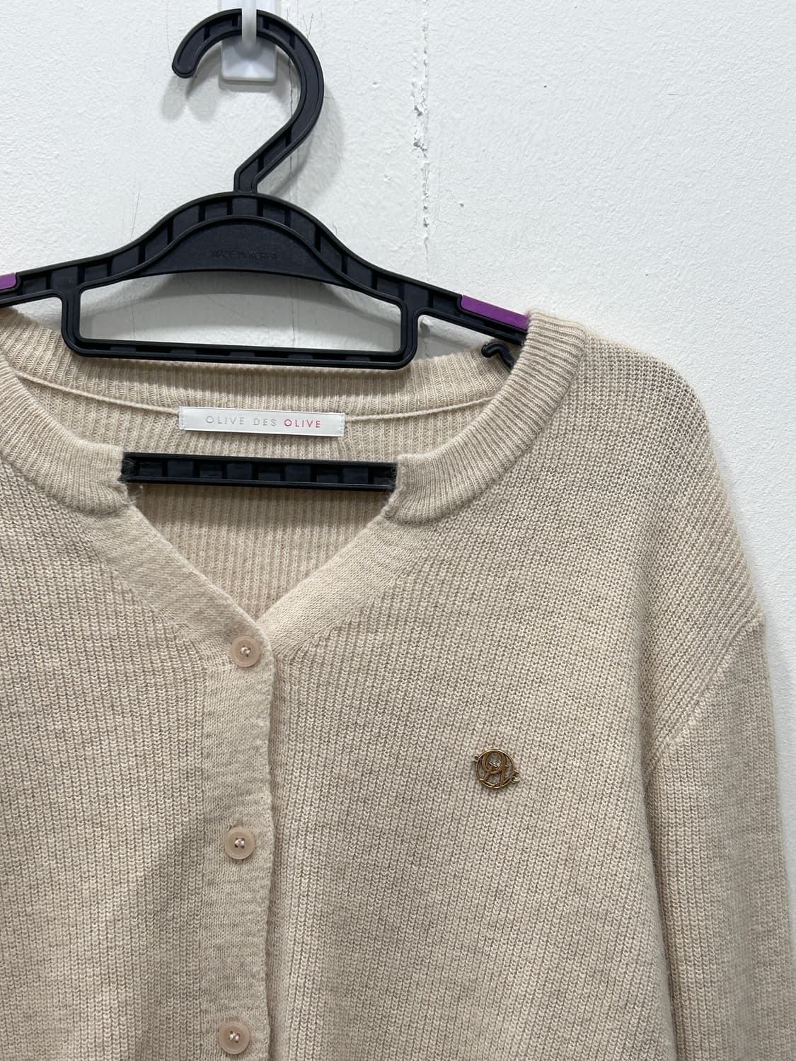 올리브데올리브 폭스 니트 가디건 55 아이보리 상품이미지3