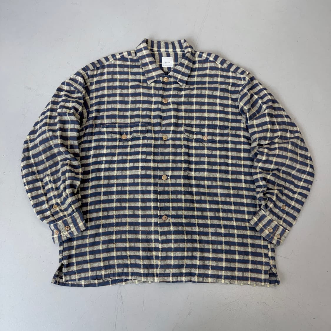 JPN 제팬 그런지 타올 체크 셔츠 상품이미지2