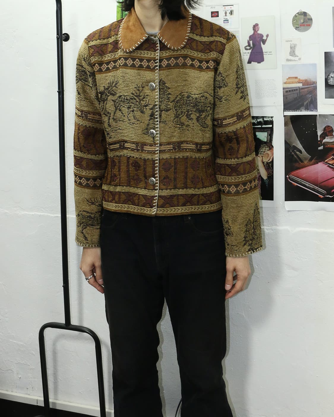 80s 캐나다 웨스턴 태피스트리 자켓 상품이미지3