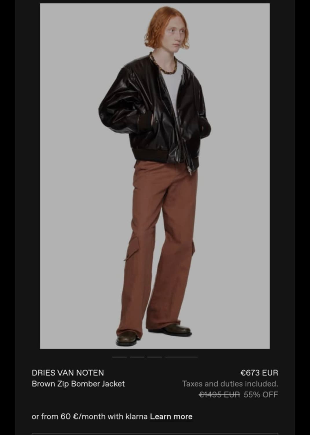 드리스반노튼 24fw봄버 L사이즈 상품이미지2