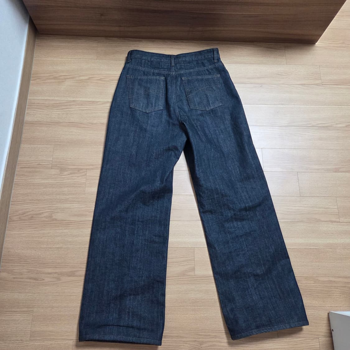 벨리에 트루 와이드 데님 팬츠 로우 인디고 30 (롱기장, 수선) 상품이미지5