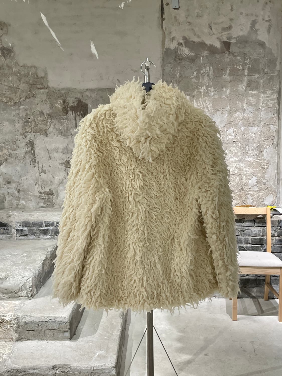 더 오픈 프로덕트 아이보리 시어링 더플 자켓 상품이미지6