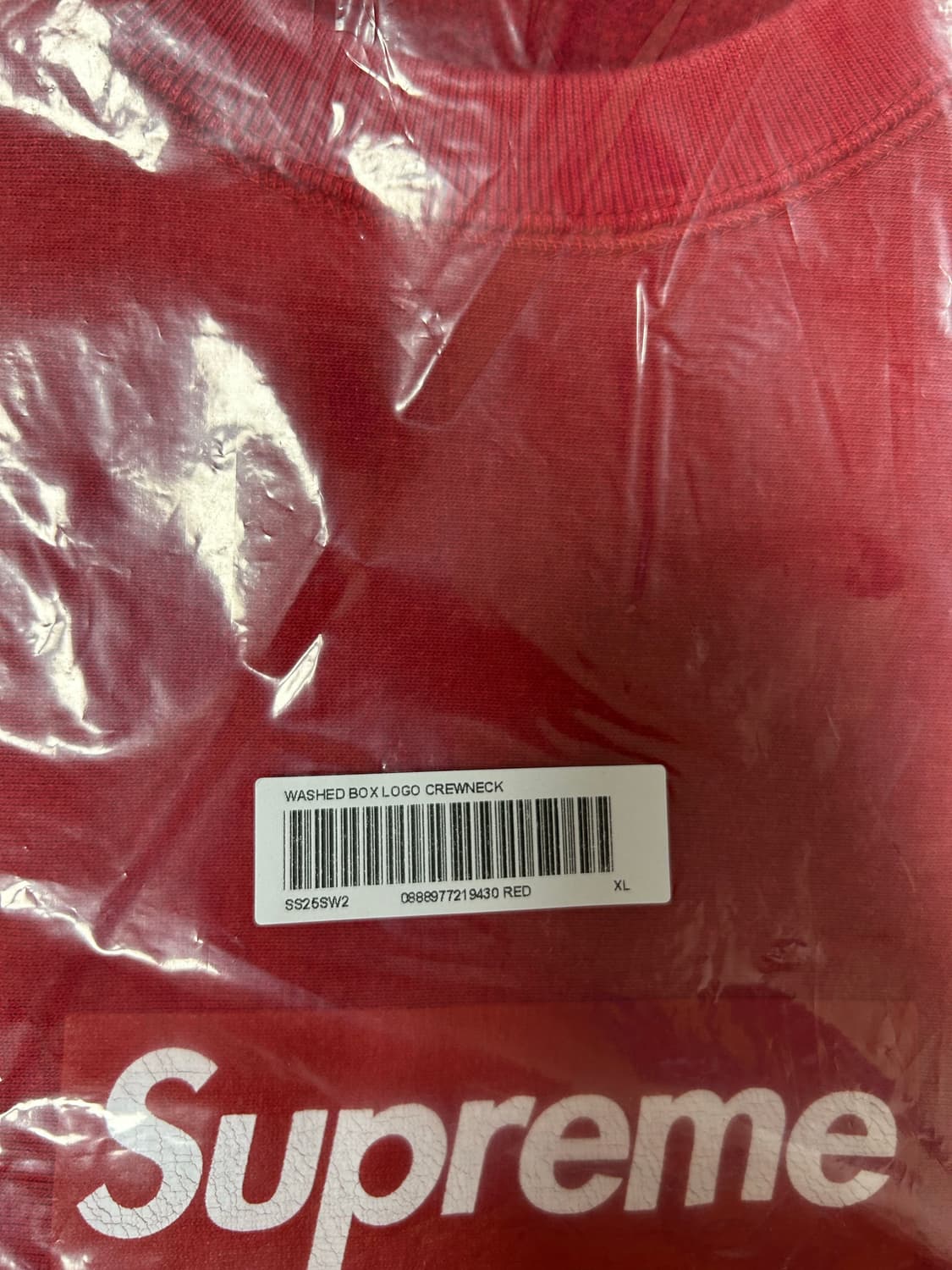 (XL) 슈프림 워시드 박스로고 크루넥 -25ss 상품이미지8