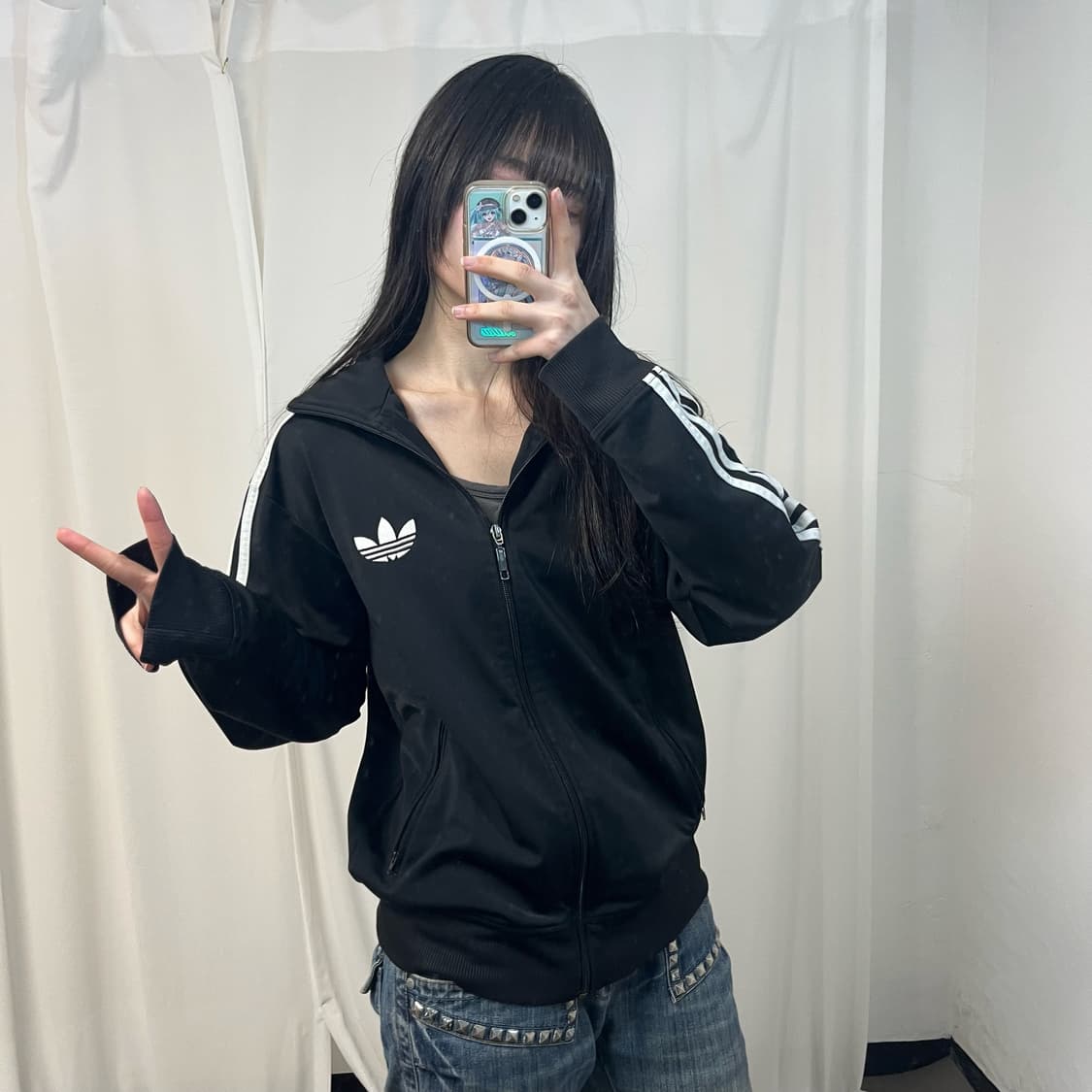 Adidas black vintage Firebird jersey 상품이미지2