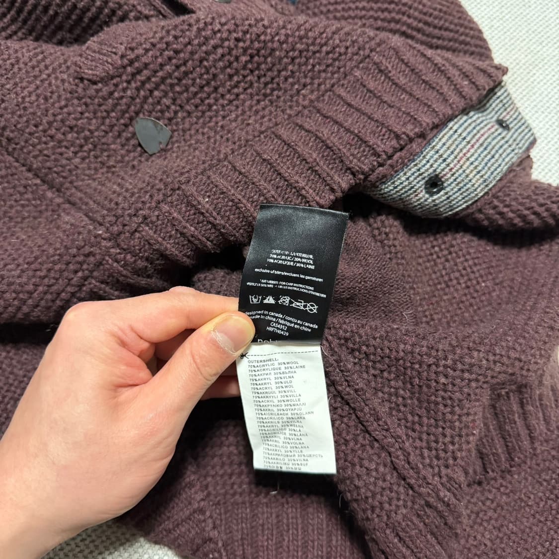 노비스 배색 라운드 니트 가디건 상품이미지6