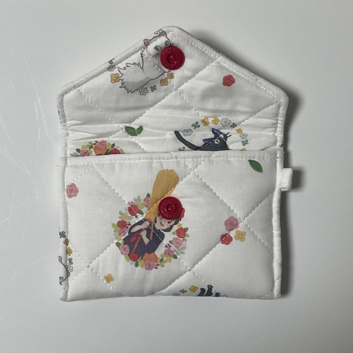 [ 핸드메이드 ] 마녀배달부 키키 자체제작 원단 똑딱이 카드지갑 상품이미지2