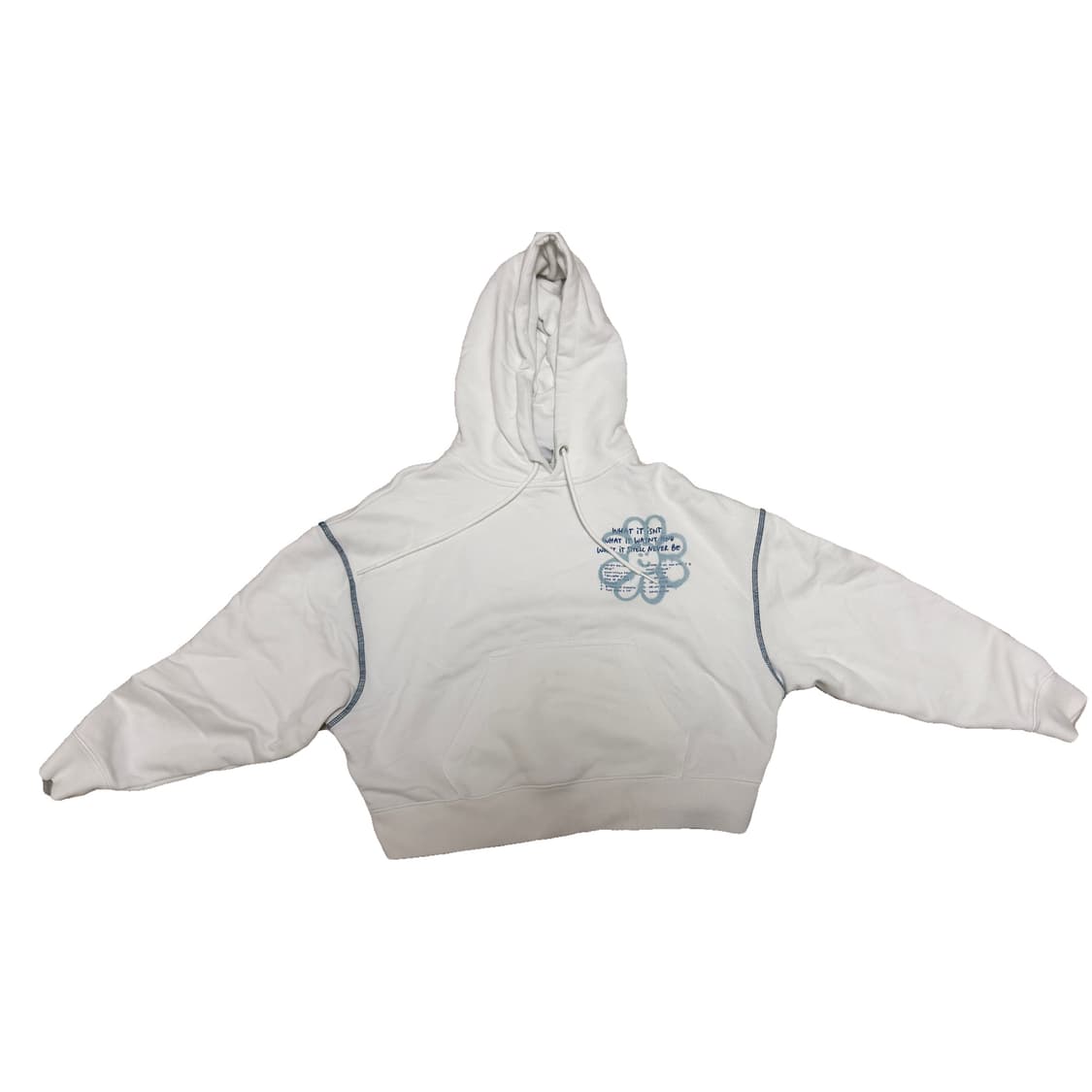 와키윌리 우먼스 플로리 그래픽 크롭 후드 화이트   상품이미지3