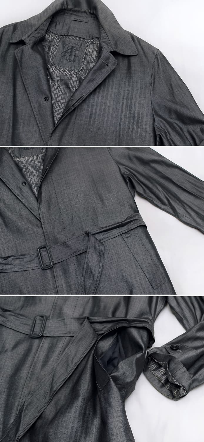 지방시 (GIVENCHY) 실크 울헤링본 클래식 벨티드 코트 (100+) 상품이미지8