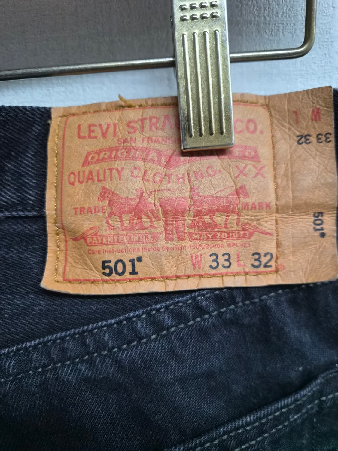 33) 리바이스 501 블랙데님 팝니다 상품이미지4