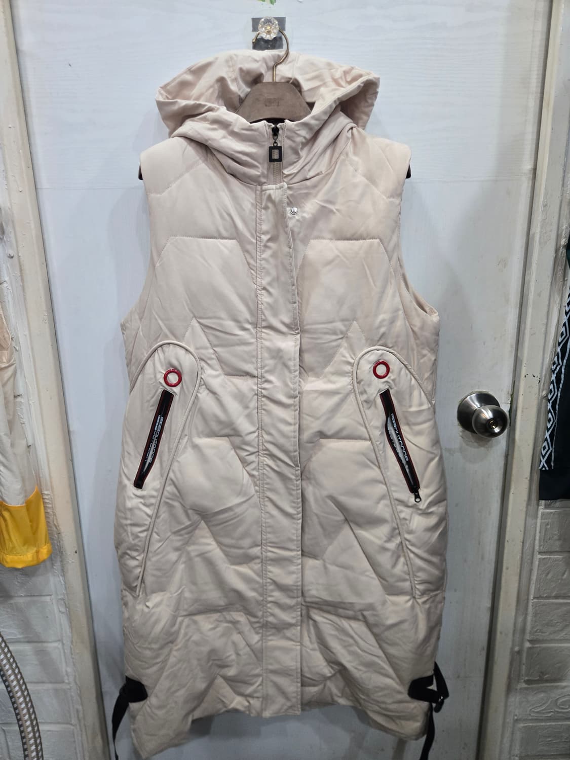 FREE사이즈)) 여성 롱 후드 패딩 조끼! 짱 따뜻하고 이뻐요!~ 상품이미지1