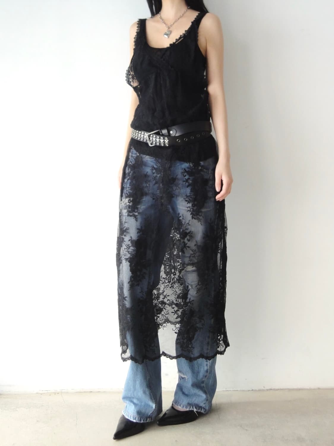 Lace camisole layer long ops  상품이미지4