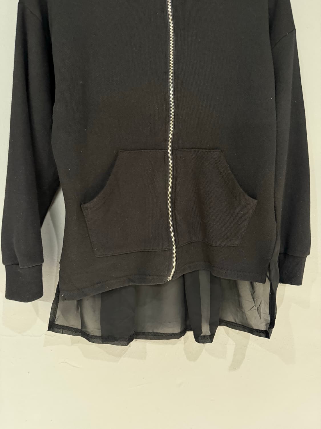 back see-through detail hood zip-up 상품이미지8