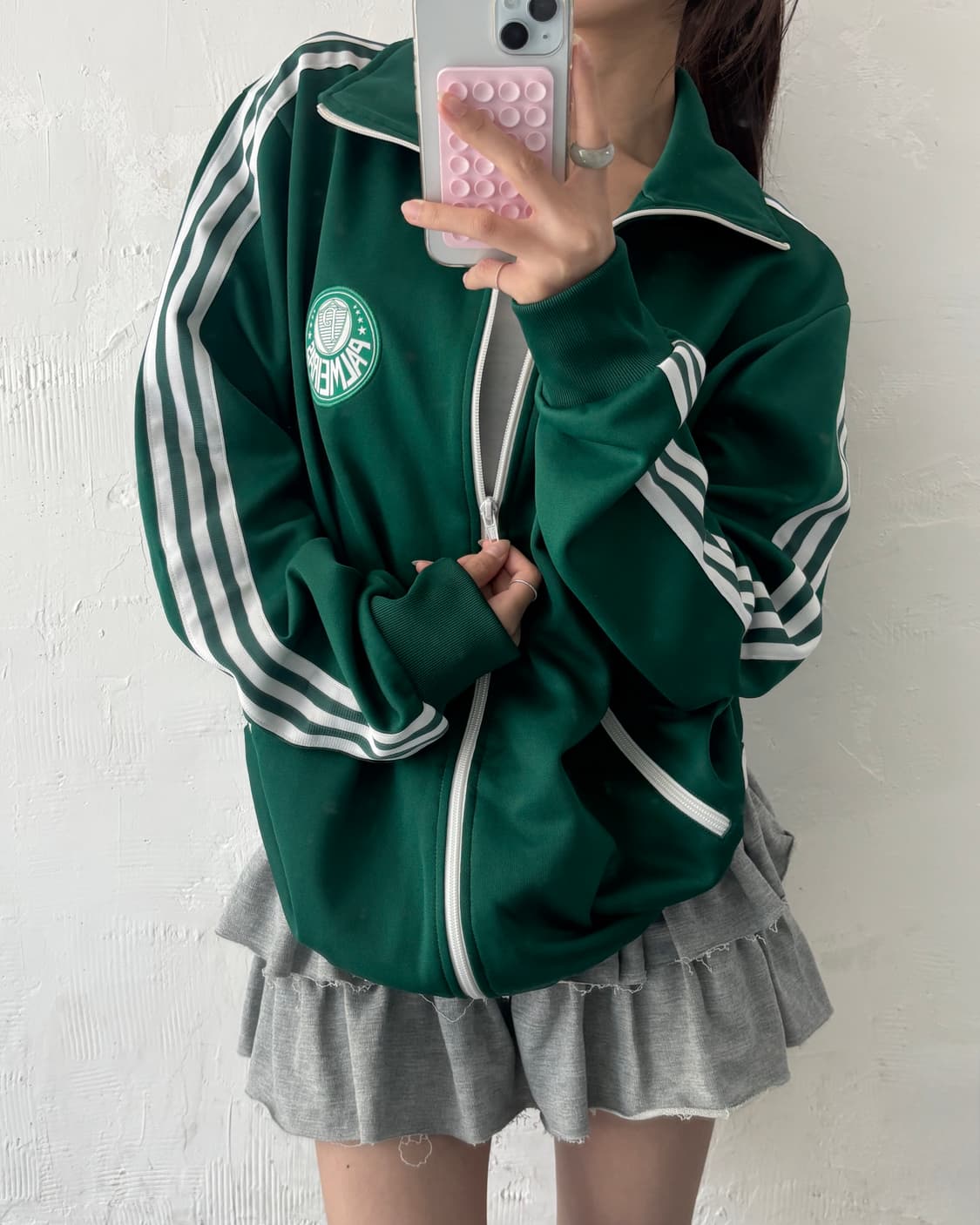 Adidas 아디다스 딥그린 컬러 팔메이라스 트랙탑 져지 상품이미지2