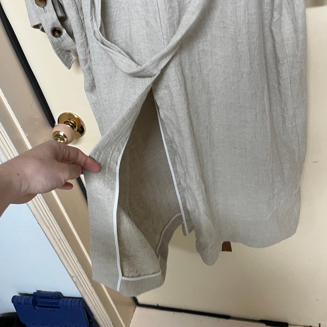 [OS] 아모멘토 린넨 싱글 트렌치코트 amomento 상품이미지7