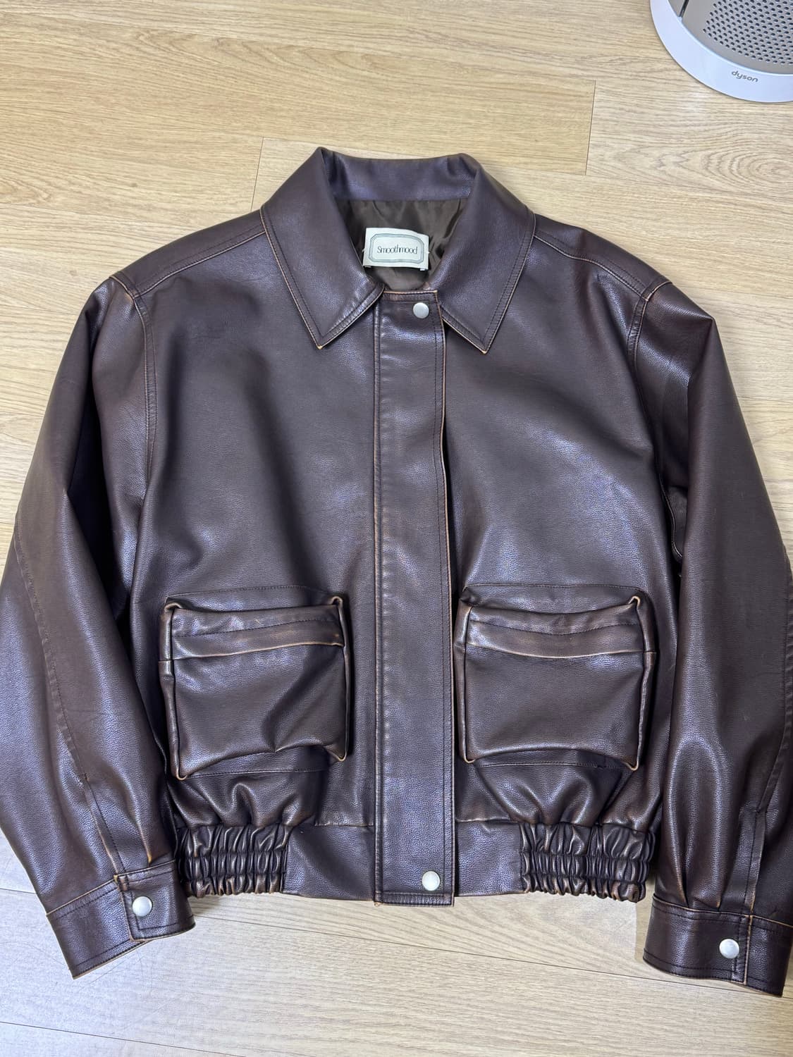 스무드무드 카펜더스 레더 자켓 브라운 OS 상품이미지4