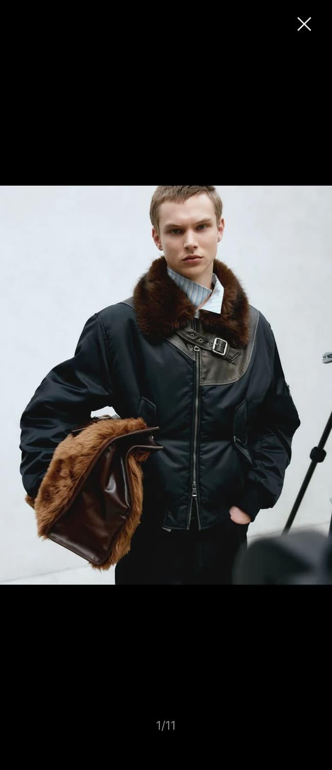 앤더슨벨 퍼 붐버자켓 / fur  ma-1 bomber 상품이미지1