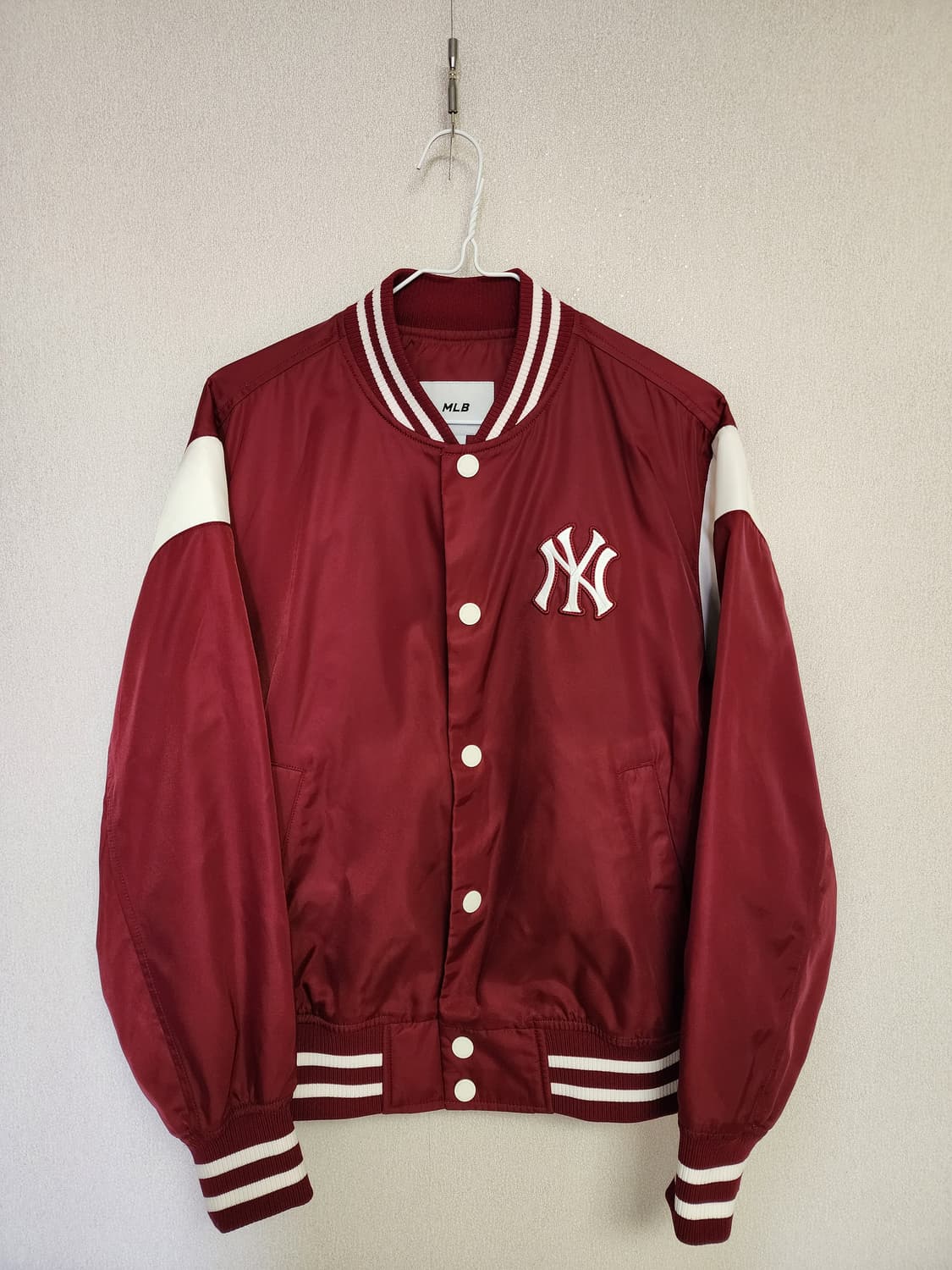 MLB 뉴욕 양키스 바시티 자켓 S 와인색 상품이미지1