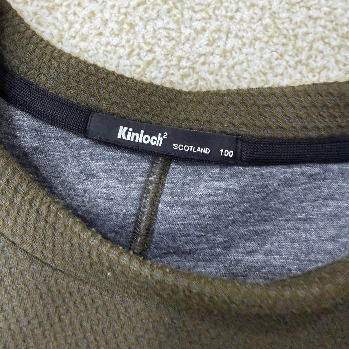 [100] 킨록 카키 절개 맨투맨 1230T2 상품이미지3