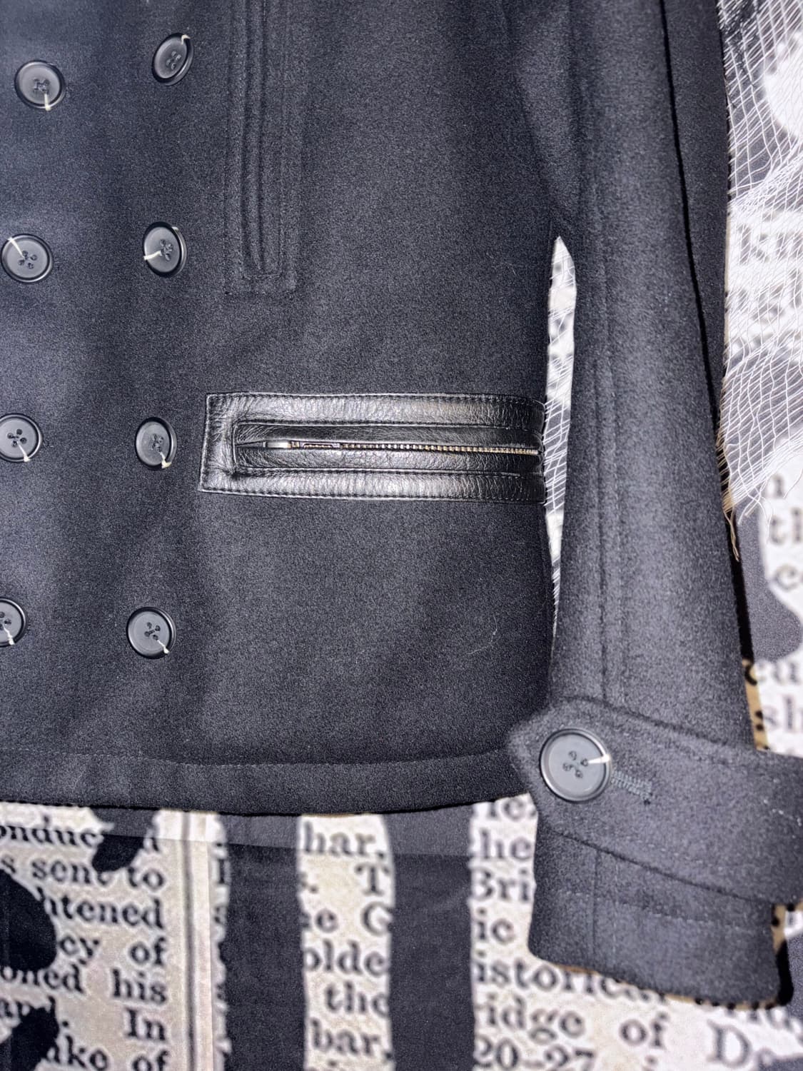 SHELLAC Leather Detail Napoleon Jacket 상품이미지8