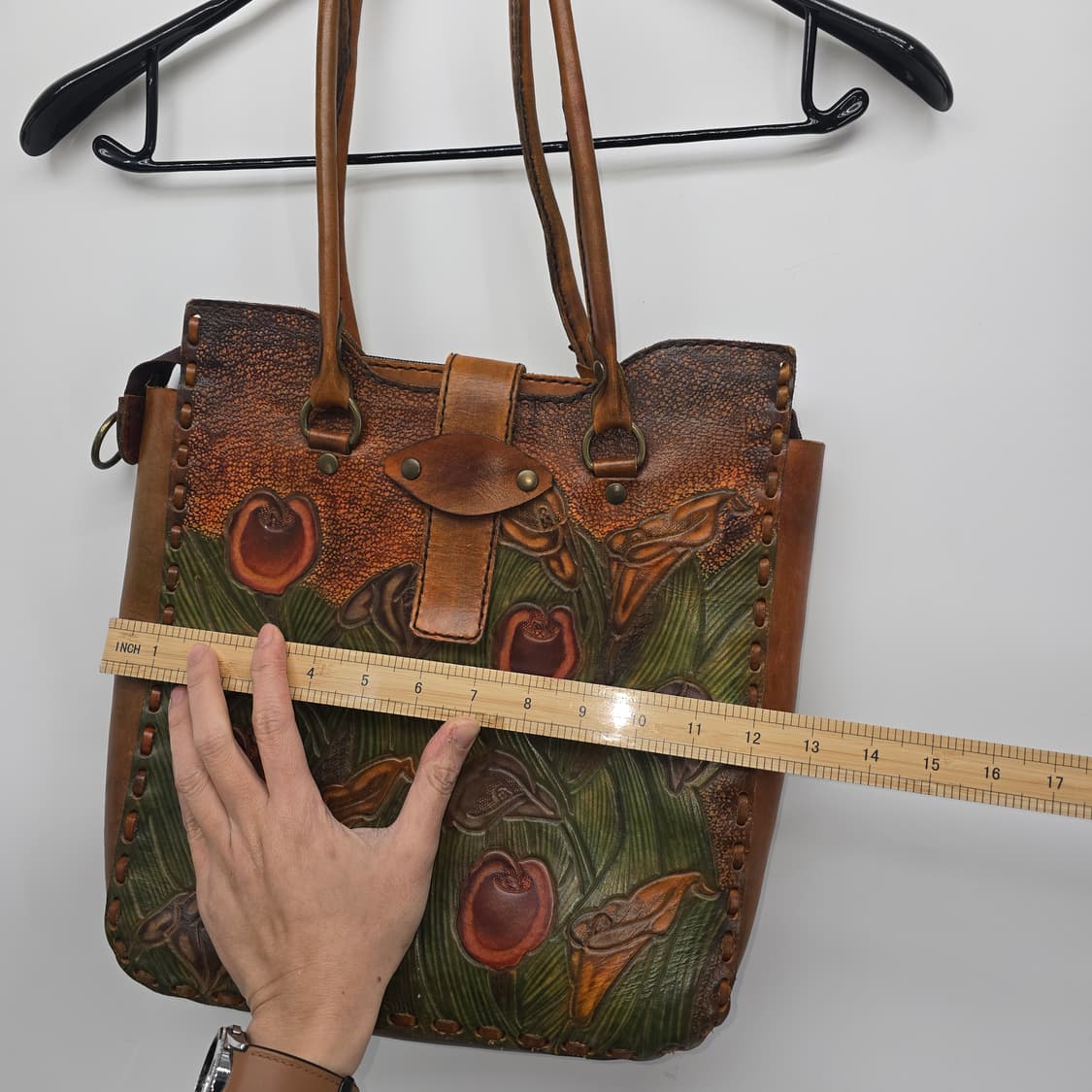 빈티지 리얼 소가죽 핸드메이드 토트백 / 엔틱 가죽가방 상품이미지6