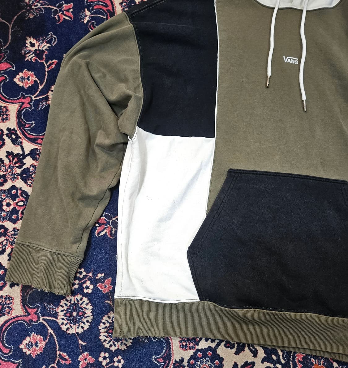 반스(Vans) 빈티지 카키 워시드 멀티컬러 후드 L size 상품이미지5