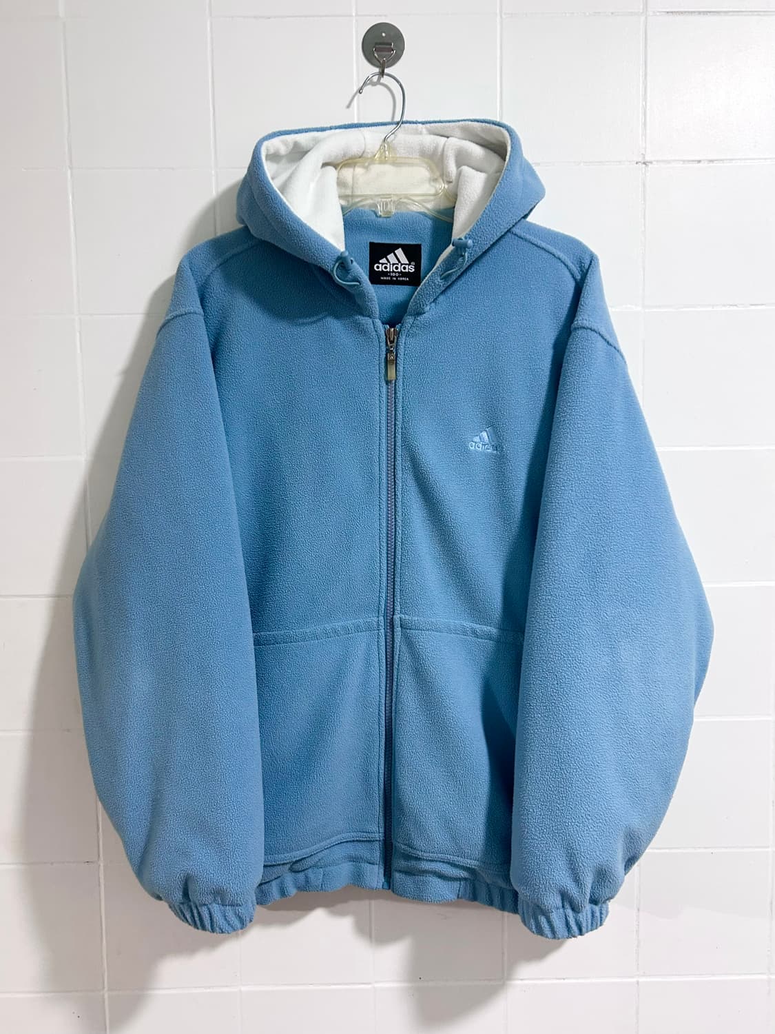 아디다스 블루 플리스 후드집업 상품이미지1