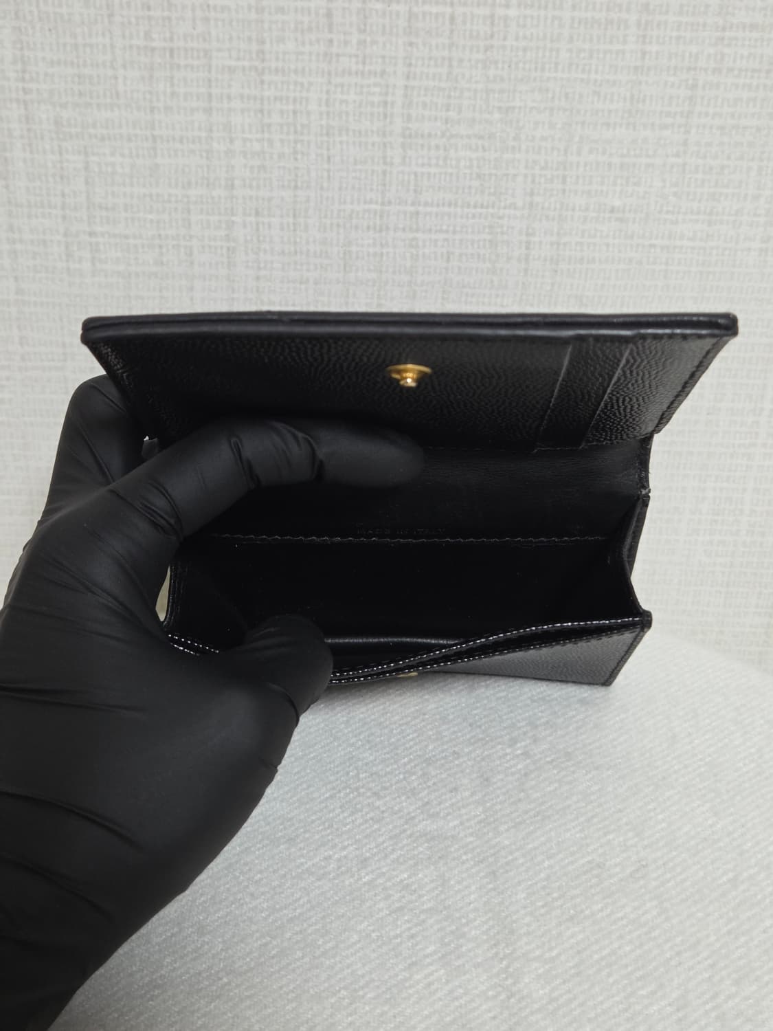 [생로랑] 카산드라 마틀라세 카드지갑(블랙) 상품이미지5